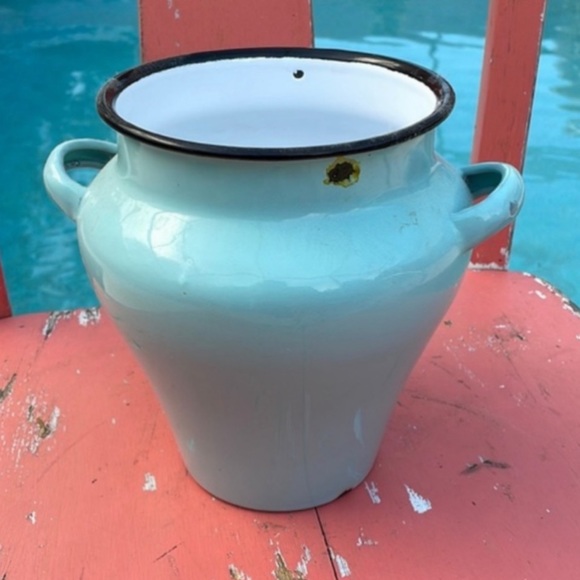 Other - Retro Style Weathered Enameled Vase